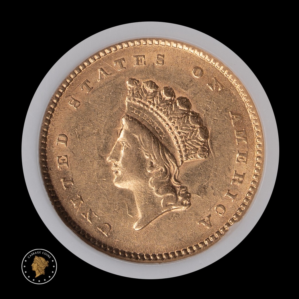 1854 G$1 Princess Head Gold Dollar Type 2 NGC AU55 obverse