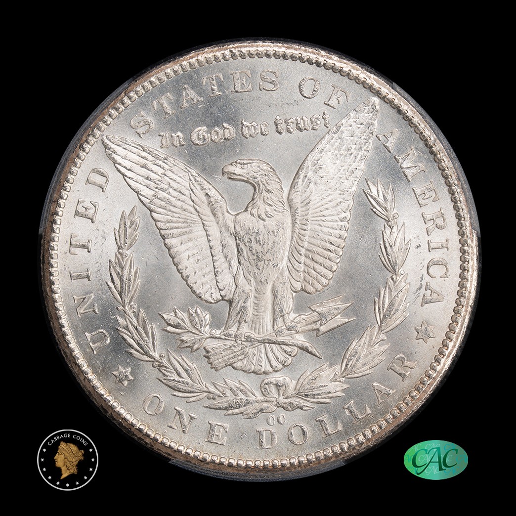 1879-CC $1 Morgan Silver Dollar PCGS MS62 CAC reverse
