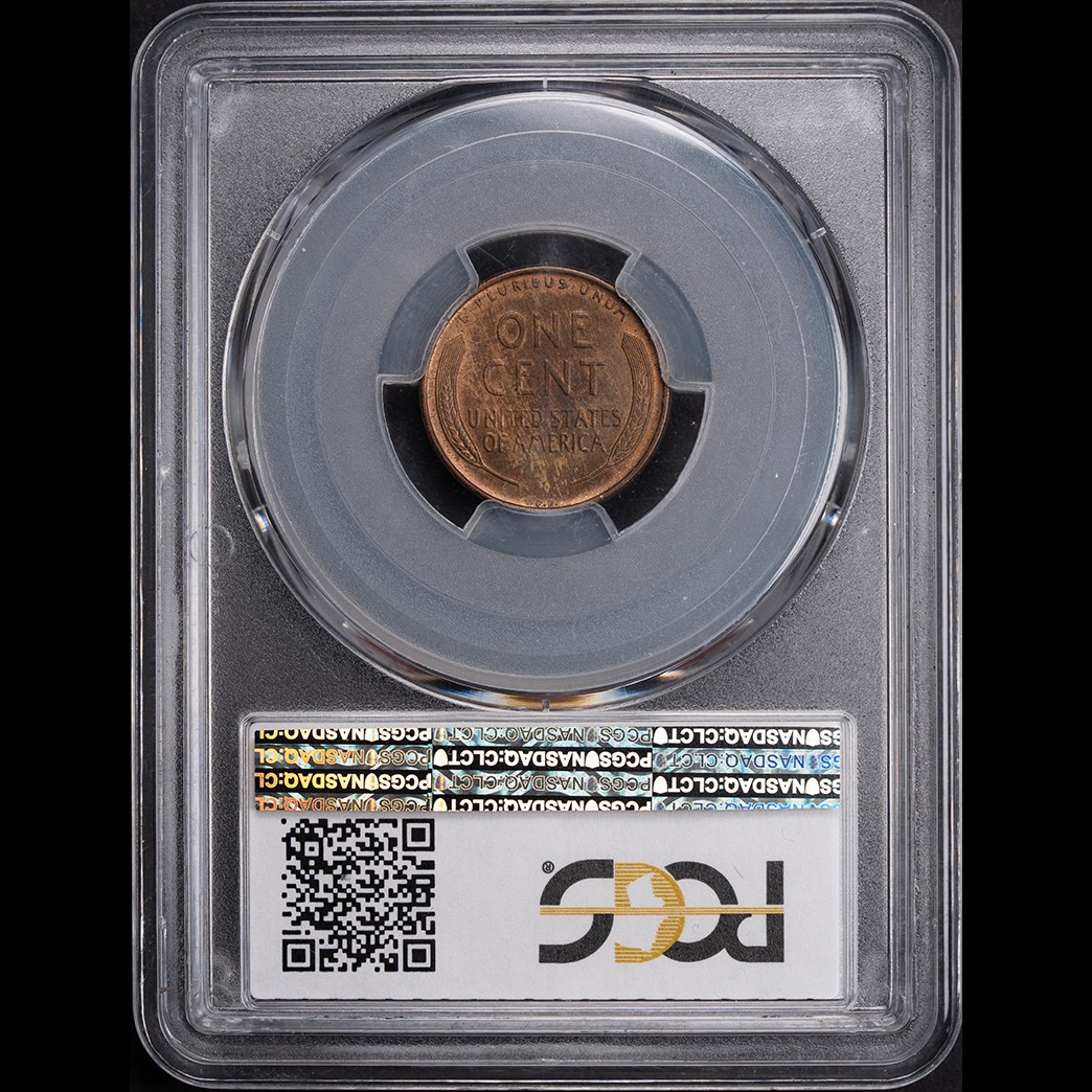 1909-S VDB 1C Lincoln Cent PCGS MS62BN CAC in holder, view 2