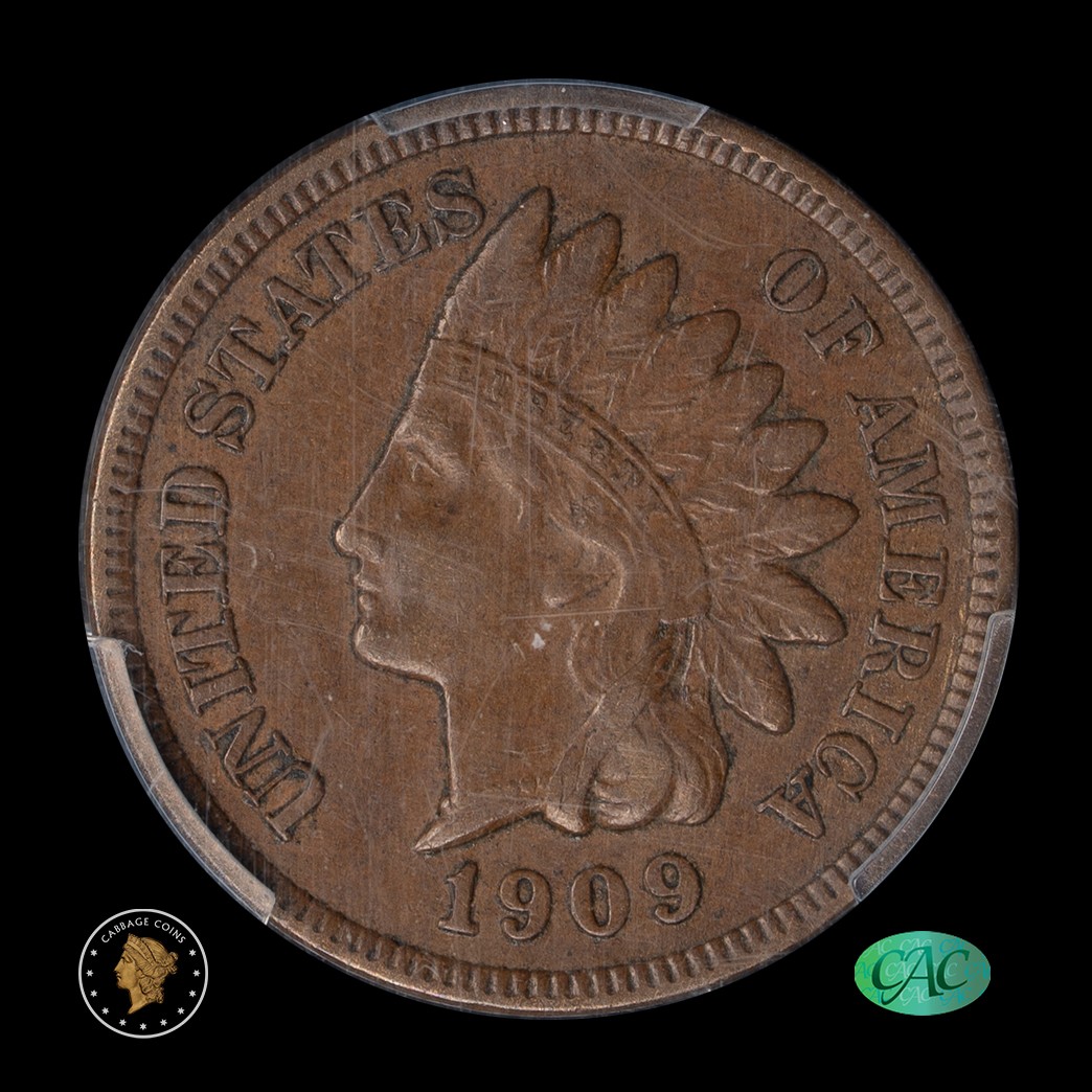1909-S 1C Indian Head Cent PCGS XF45 CAC obverse
