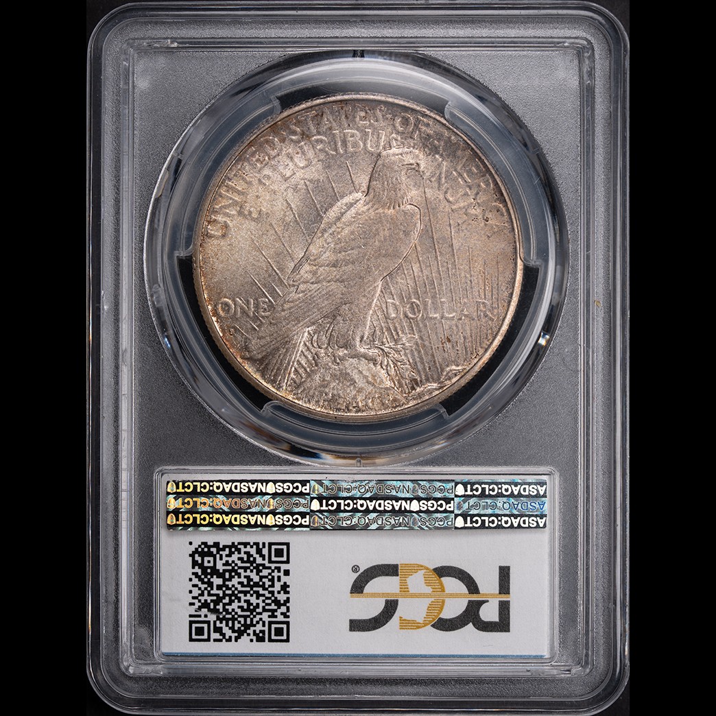 1934-S $1 Peace Dollar PCGS MS64 CAC in holder, view 2