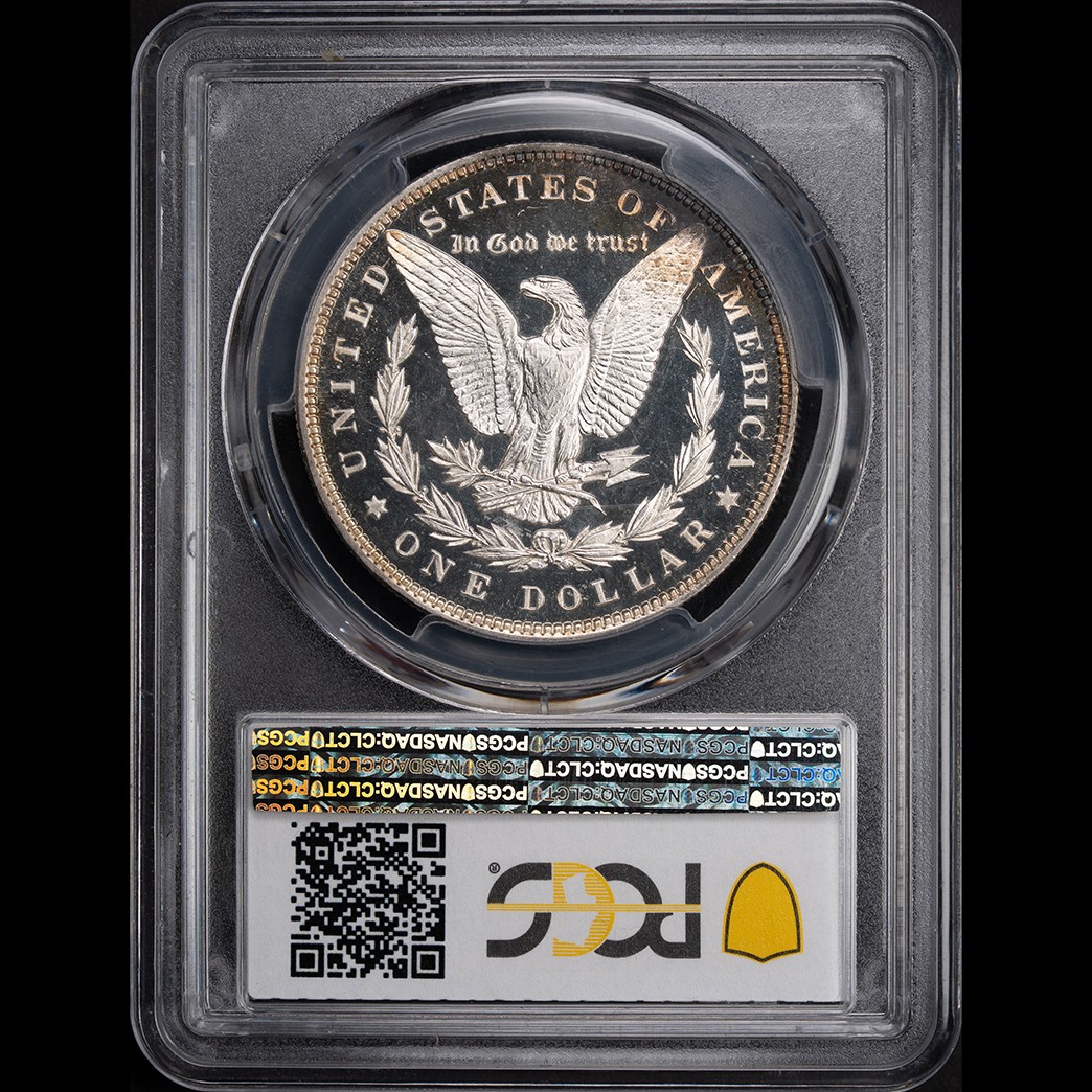 1892 $1 Proof Morgan Silver Dollar PCGS PR62CAM CAC in holder, view 2