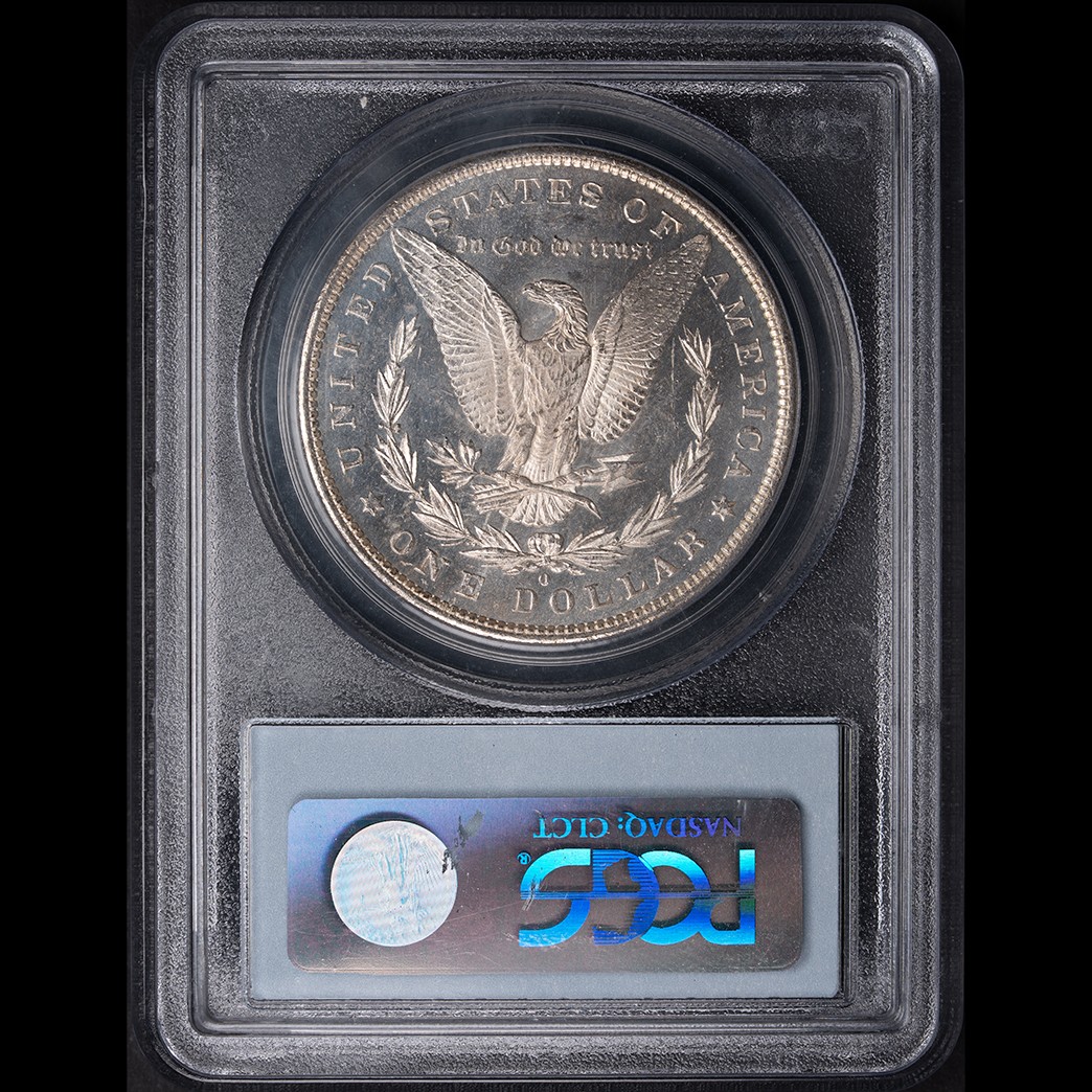 1881-O $1 Morgan Silver Dollar PCGS MS64DMPL CAC in holder, view 2