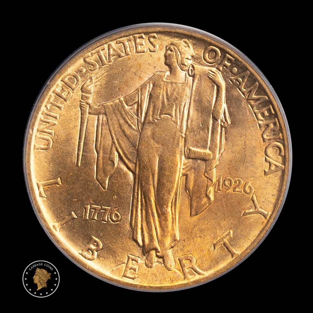 1926 $2.5 Sesquicentennial Gold Commem PCGS MS64 obverse
