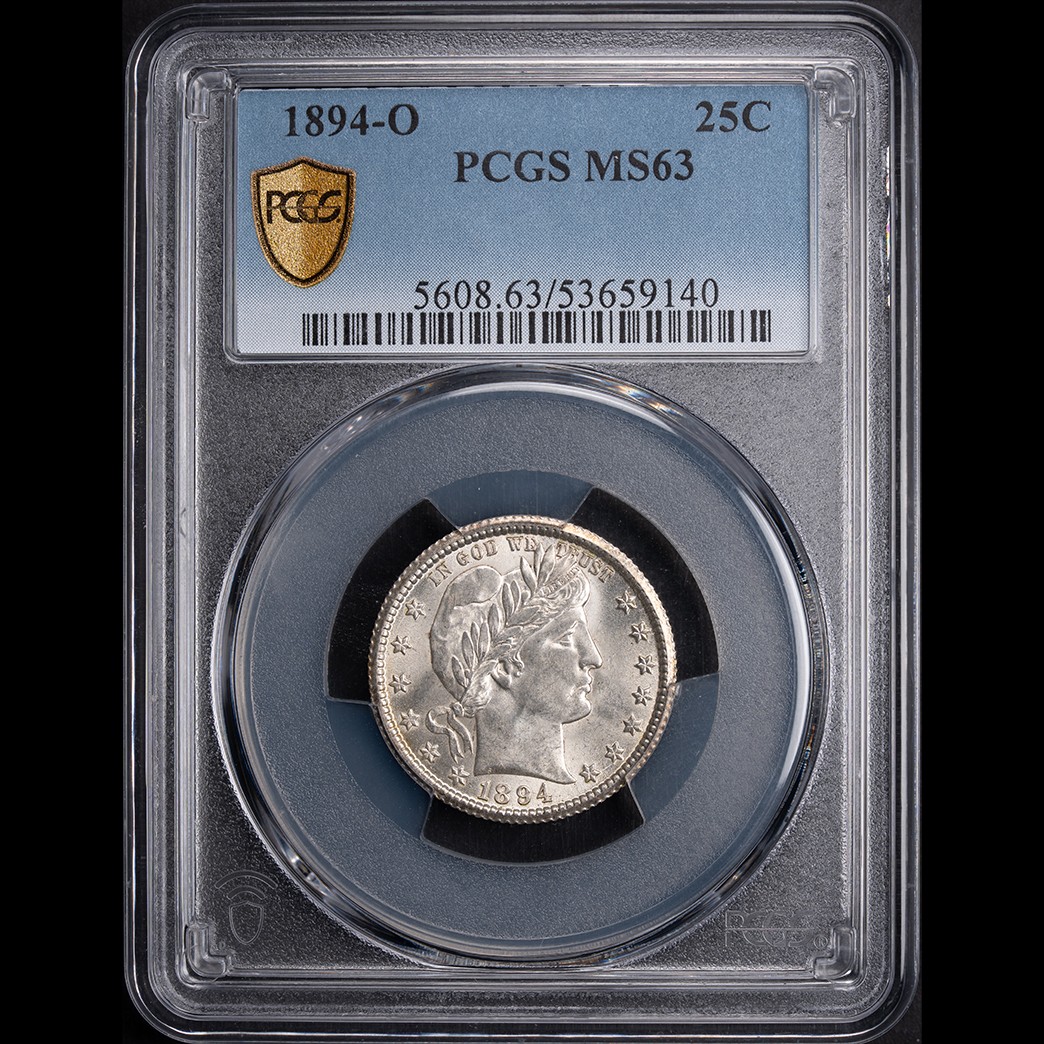 1894-O 25C Barber Quarter PCGS MS63 in holder, view 1