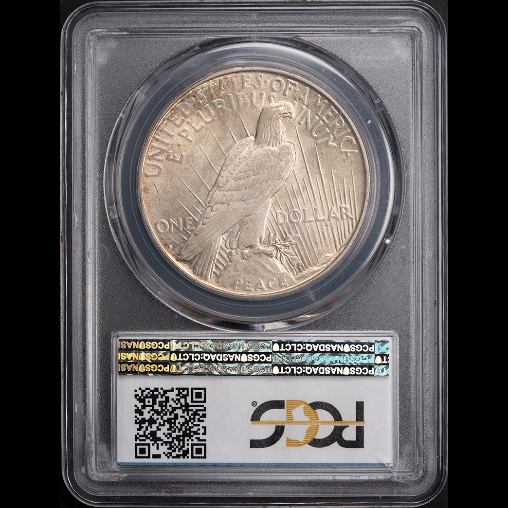 1934-D $1 Peace Silver Dollar PCGS MS64 in holder, view 2