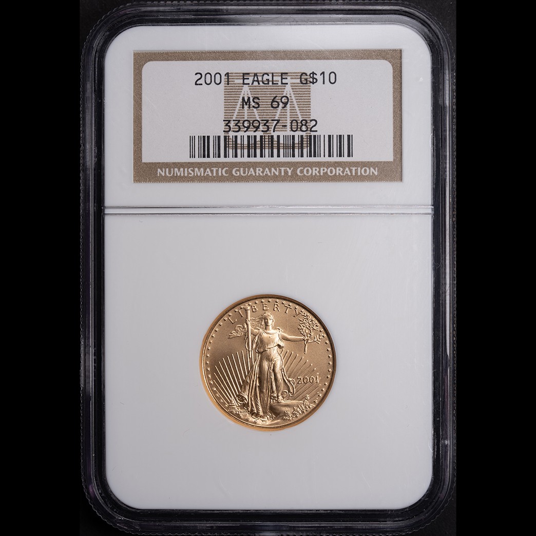 2001 G$10 American Gold Eagle NGC MS69 obverse