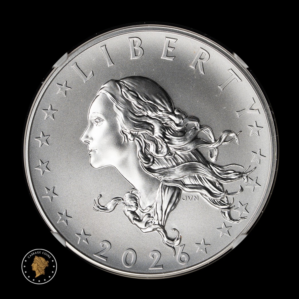 2026 Best of the Mint 1804 Silver Flowing Hair Privy NGC SP 70 obverse