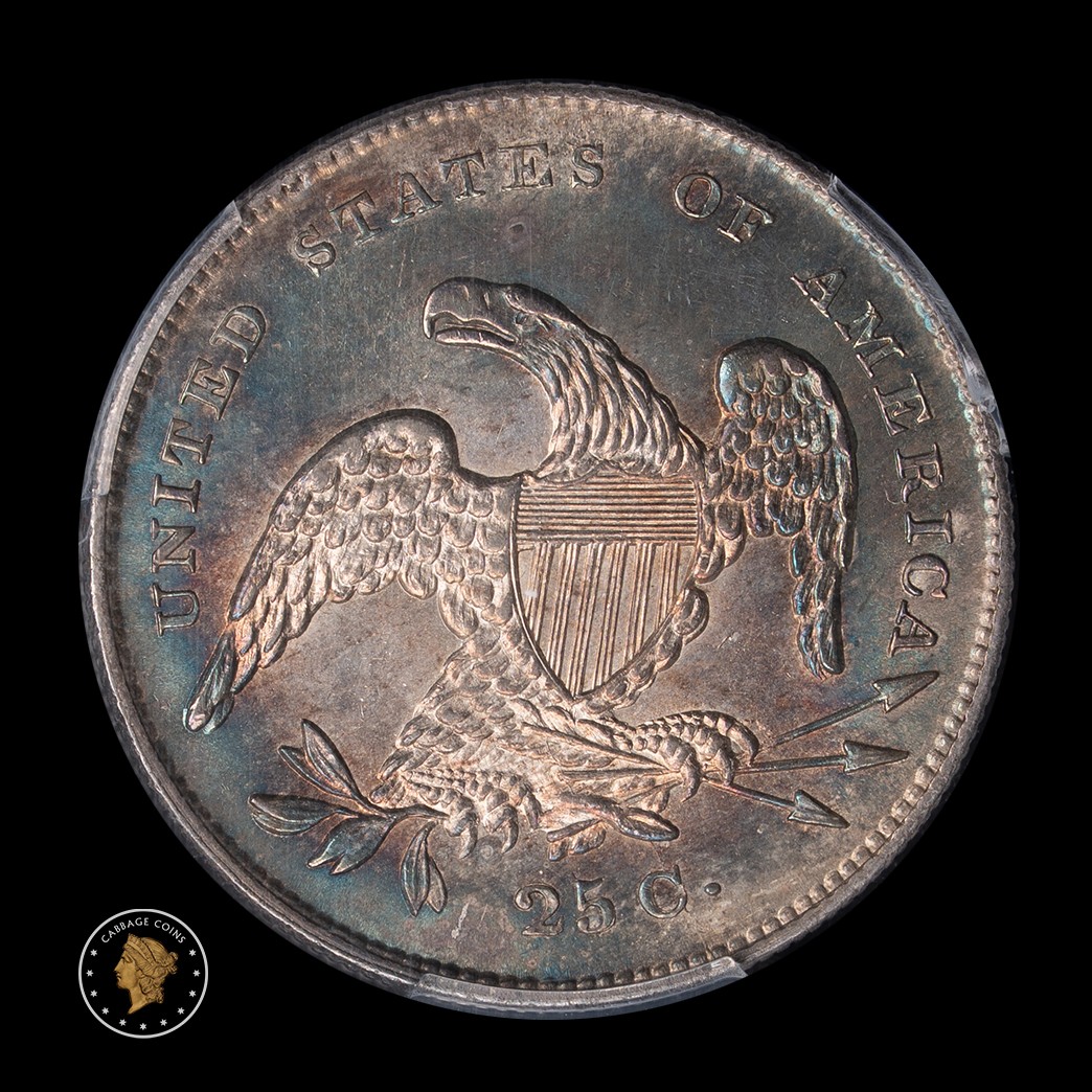 1831 25C Capped Bust Quarter PCGS MS64+ Small Letters reverse