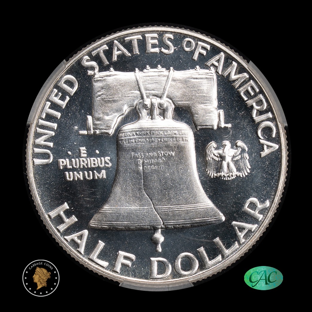 1953 50C Franklin Half Dollar CAC PR67CAM Witterbrick reverse