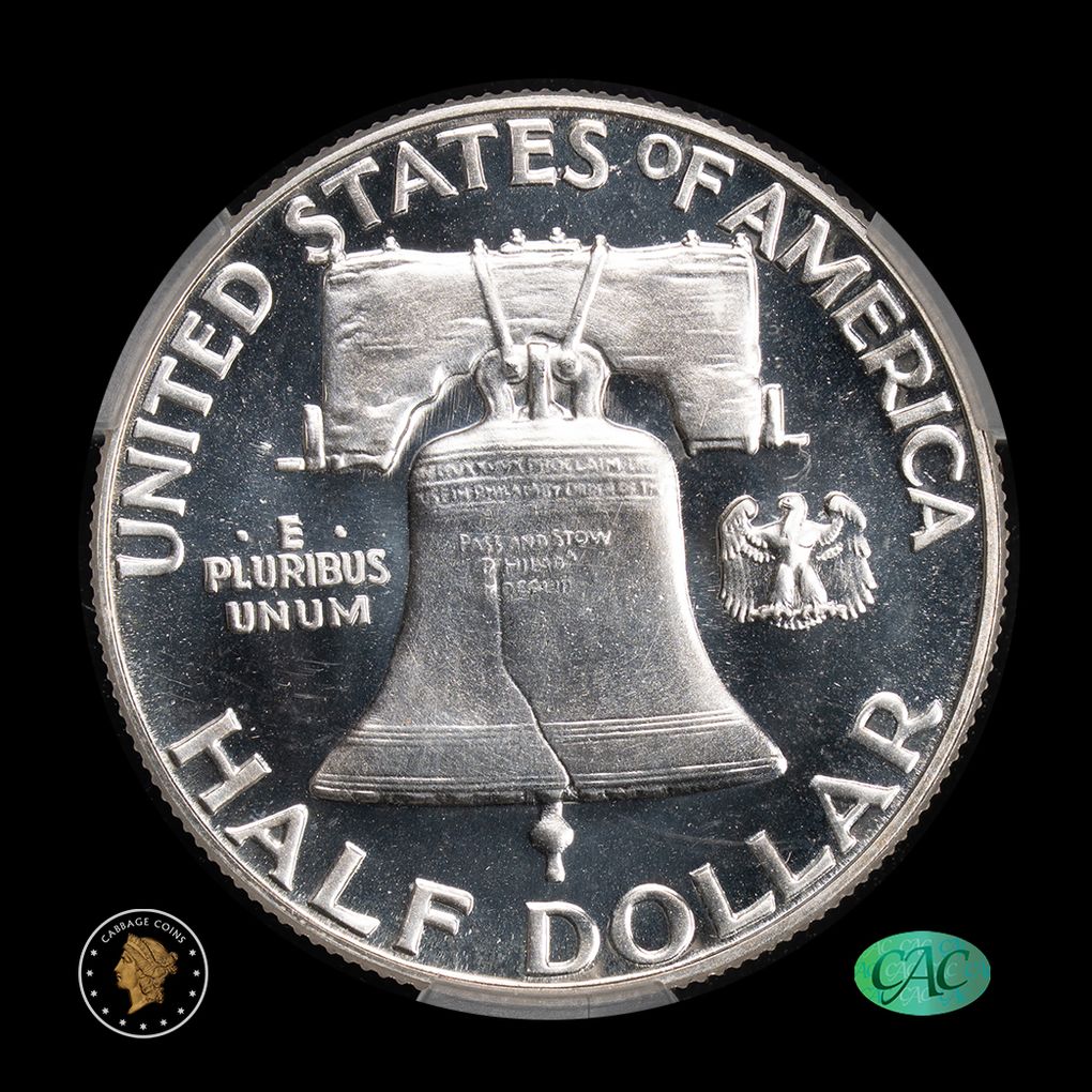 1953 50C Franklin Half Dollar CAC PR67CAM Witterbrick reverse