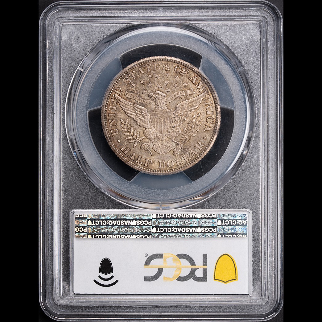 1909 50C Barber Half Dollar PCGS MS64 CAC in holder, view 2