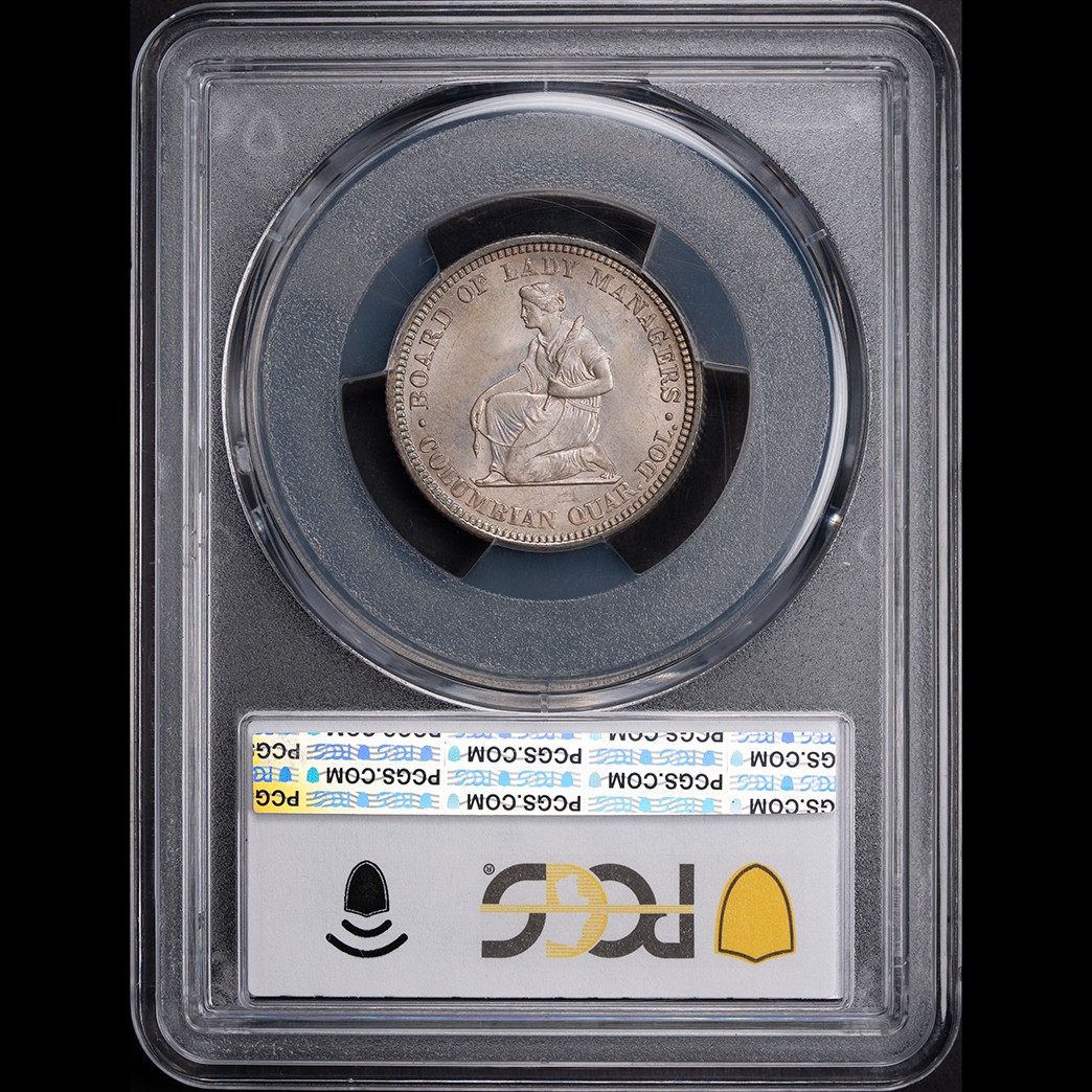 1893 25C Isabella Commemorative Quarter PCGS MS66 CAC in holder, view 2