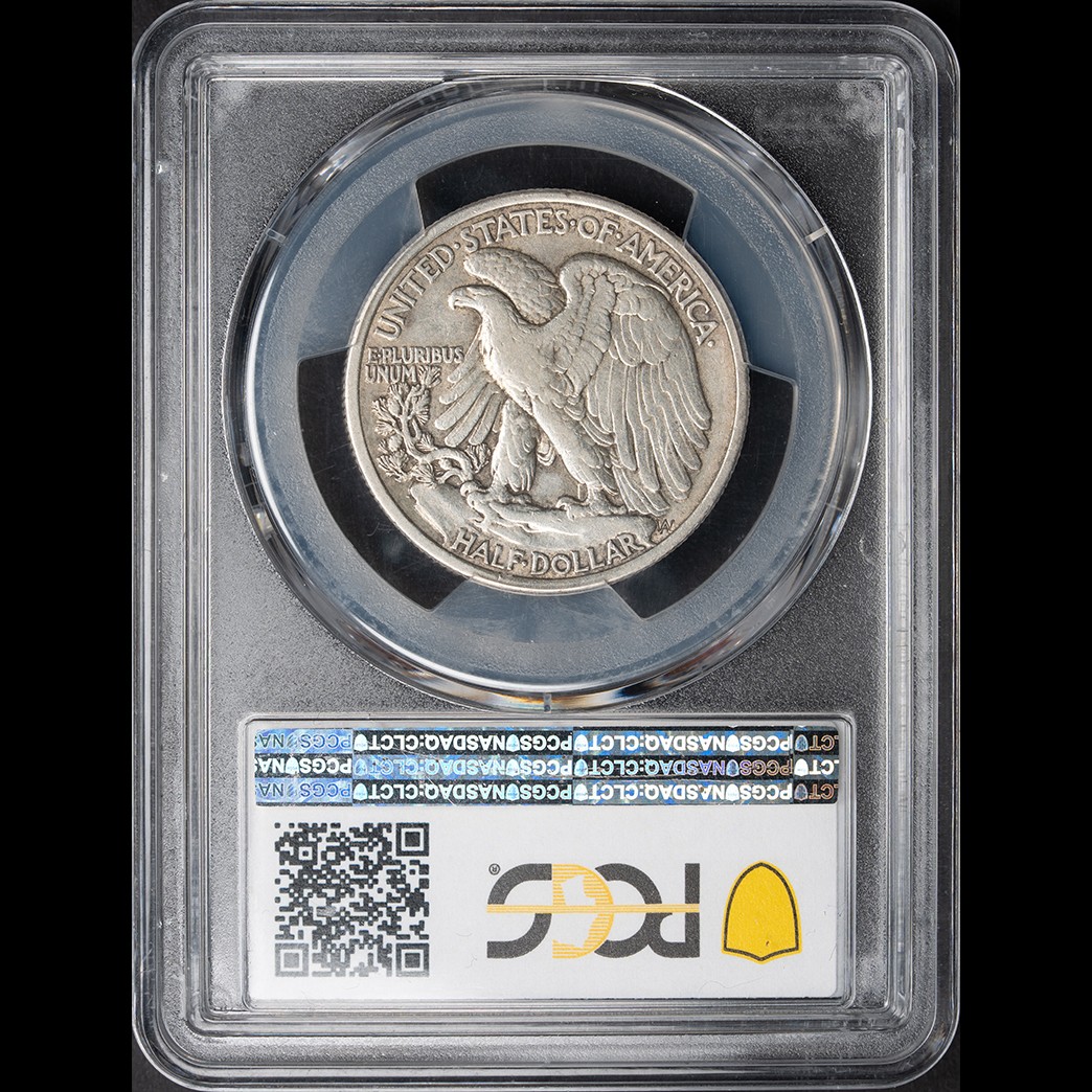 1919 50C Walking Liberty Half Dollar PCGS XF40 in holder, view 2