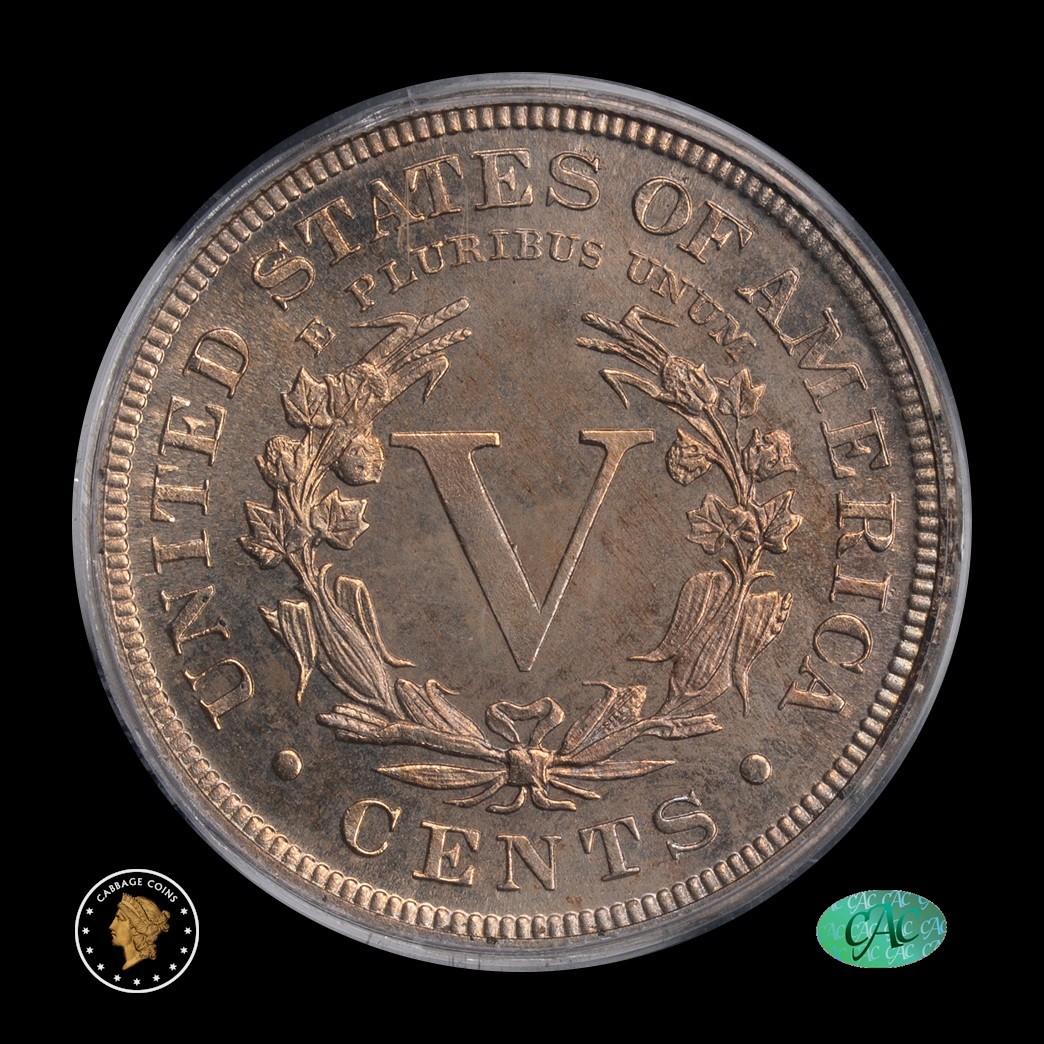 1889 5C Liberty Head Proof Nickel PCGS PR65 CAC reverse
