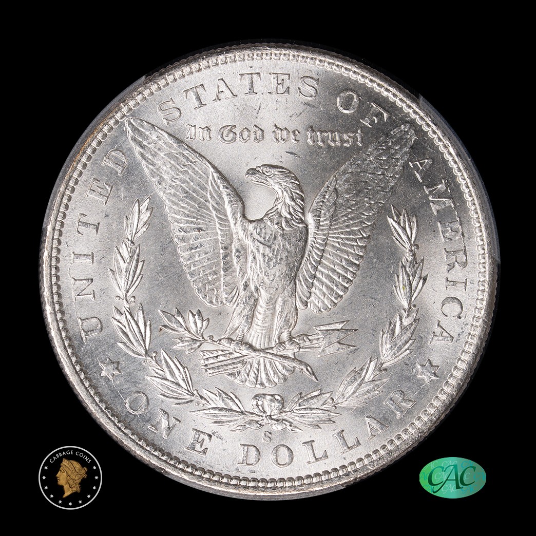 1899-S $1 Morgan Silver Dollar PCGS MS63 CAC reverse