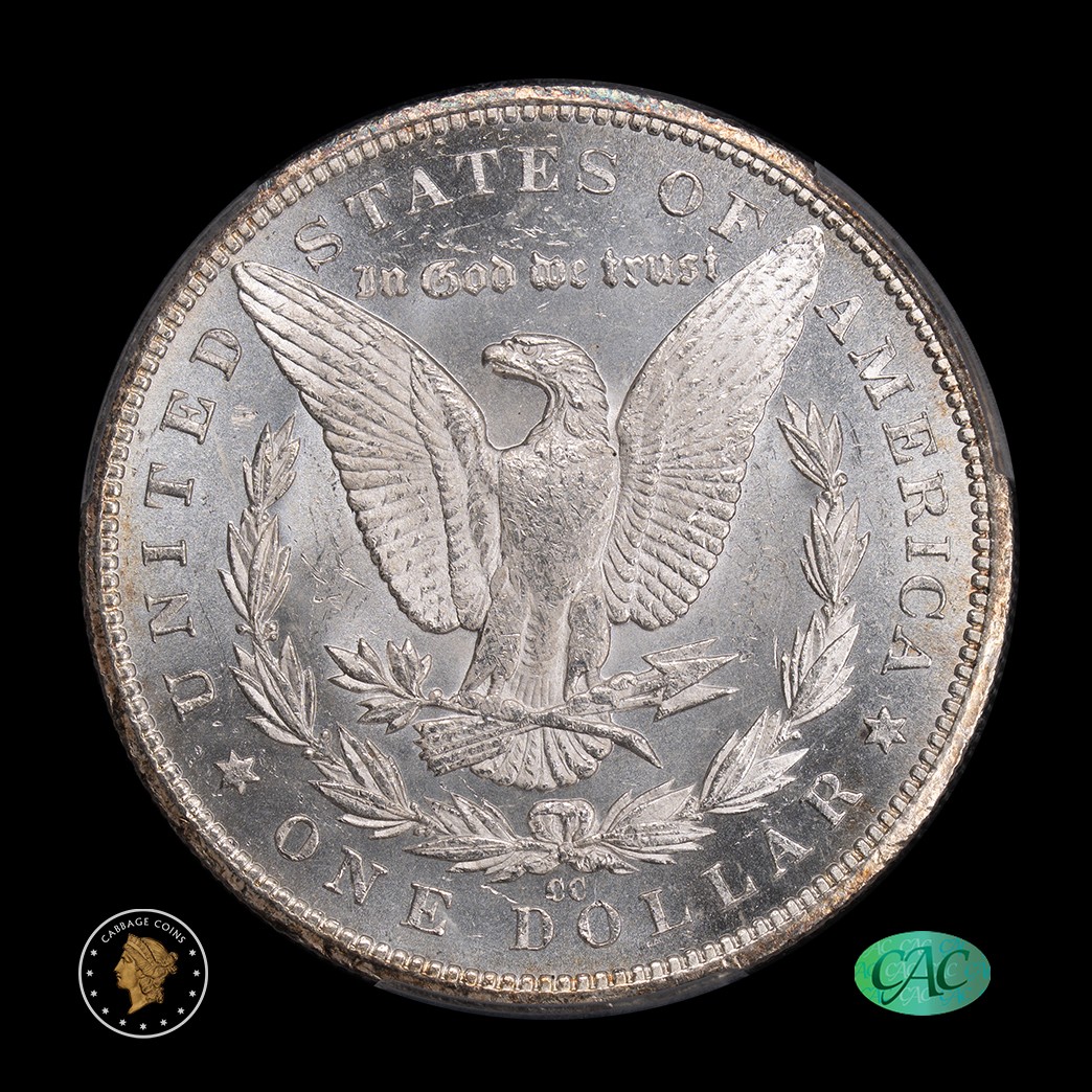 1893-CC $1 Morgan Silver Dollar PCGS MS61 CAC reverse