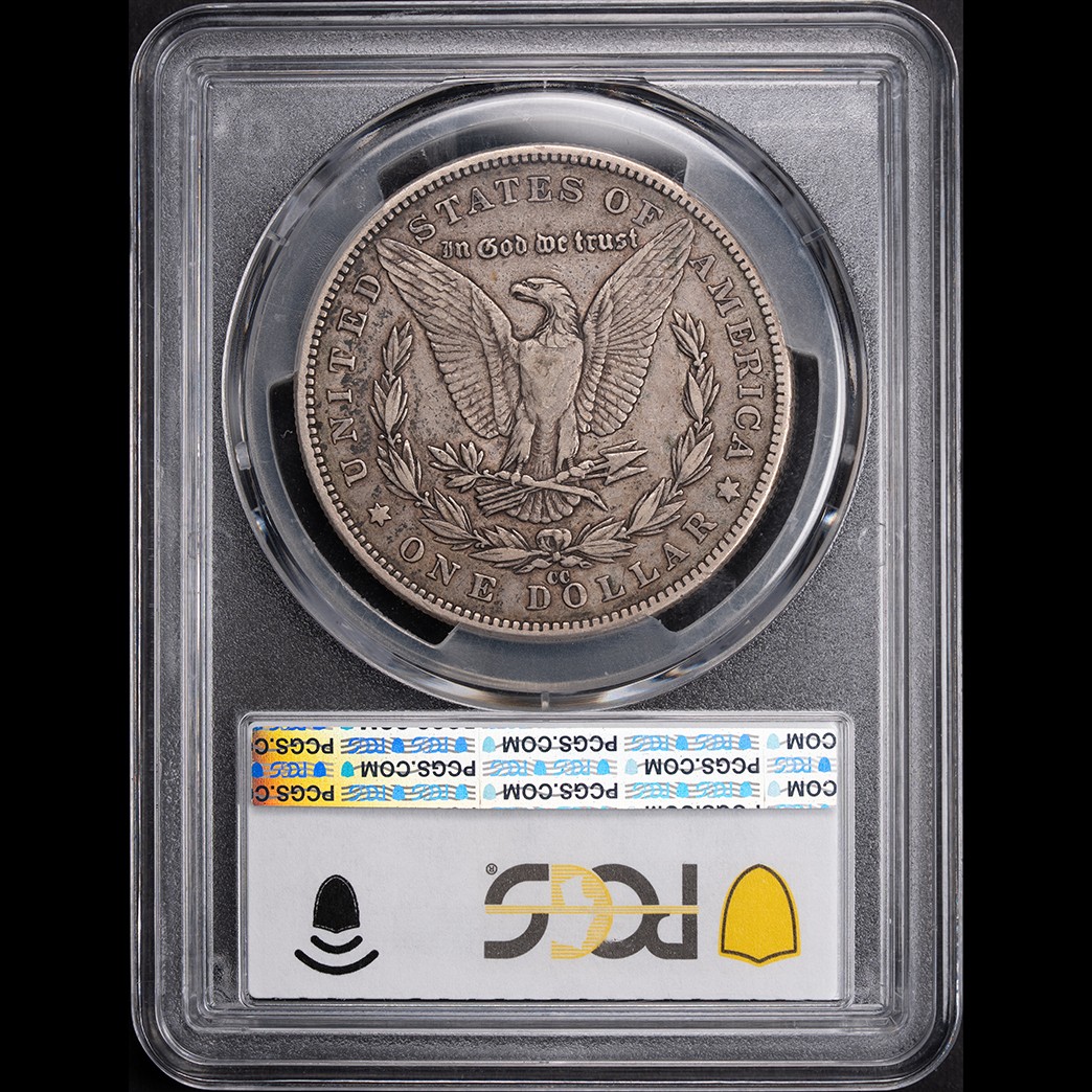 1889-CC $1 Morgan Silver Dollar PCGS XF40 in holder, view 2
