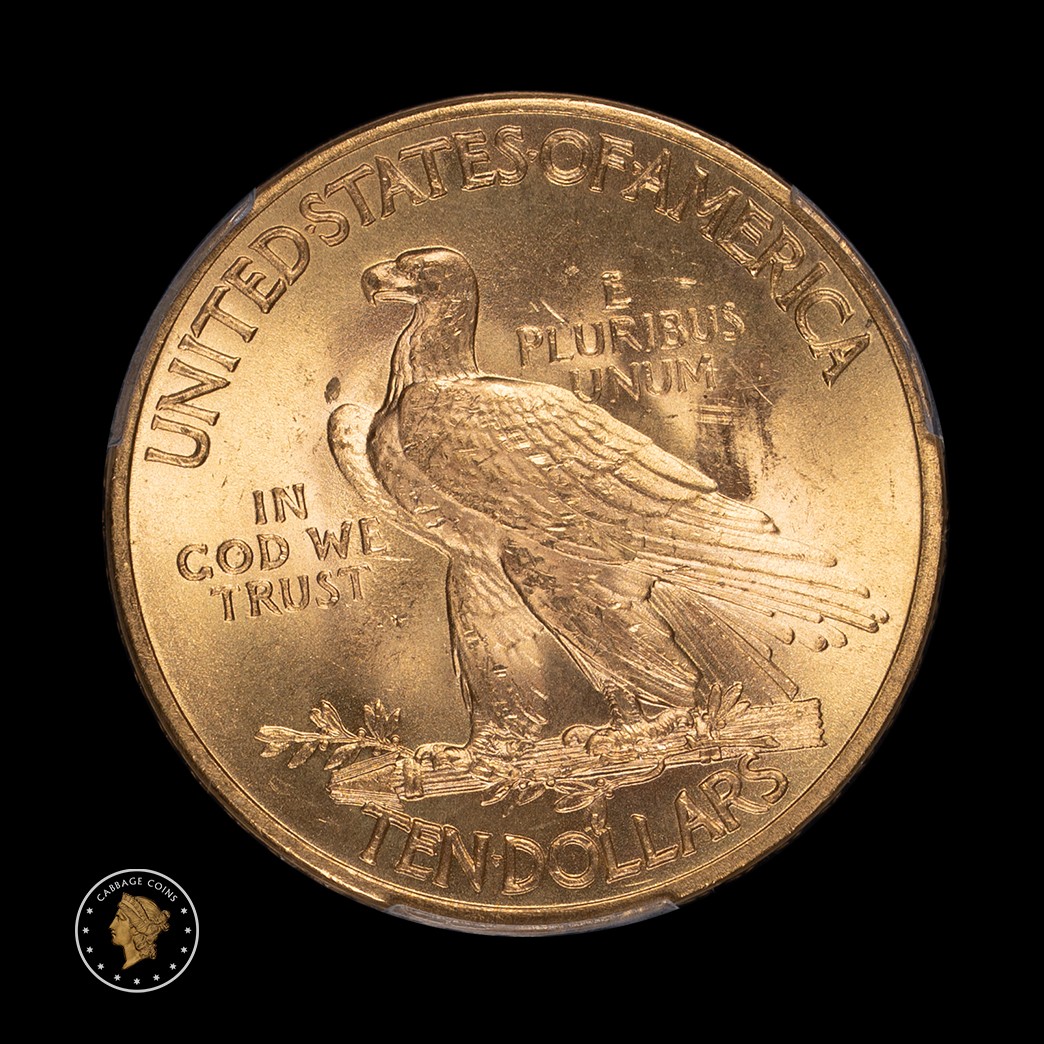 1913 $10 Indian Head Eagle PCGS MS65 in holder, view 4
