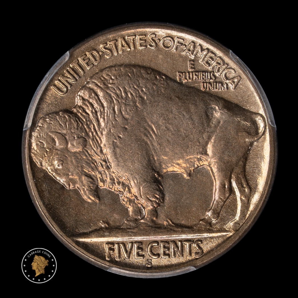 1923-S 5C Buffalo Nickel PCGS MS65 reverse
