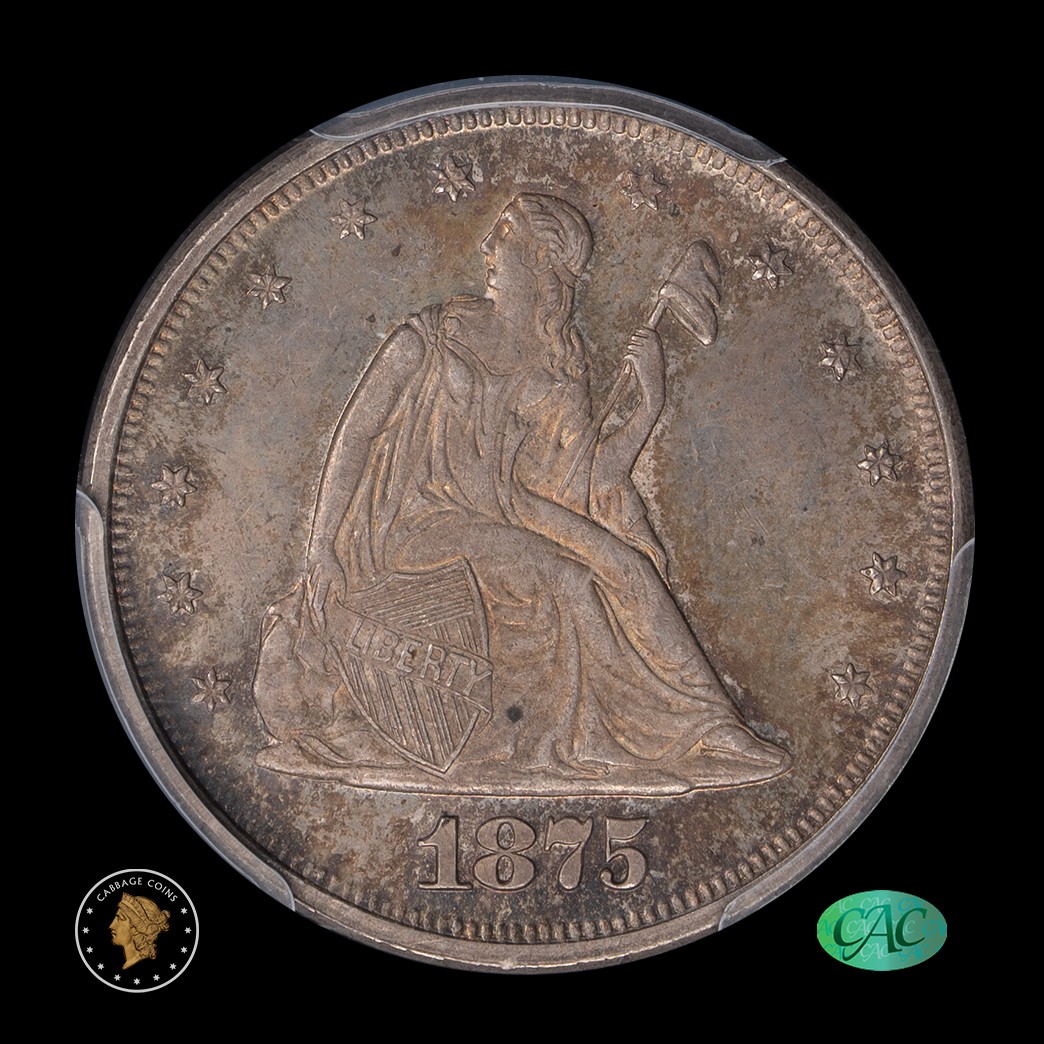 1875 20C Twenty Cent Piece PCGS MS63 CAC obverse