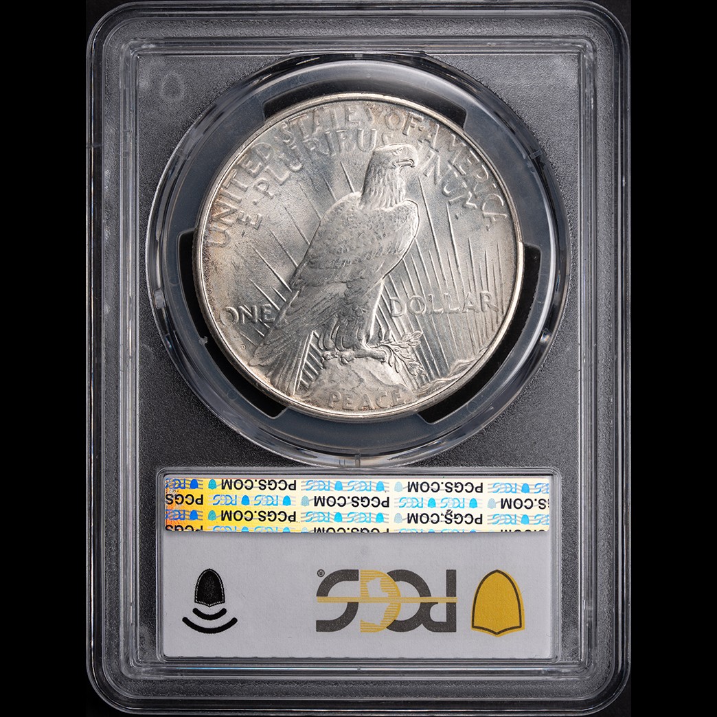 1926-D $1 Peace Dollar PCGS MS65 in holder, view 2