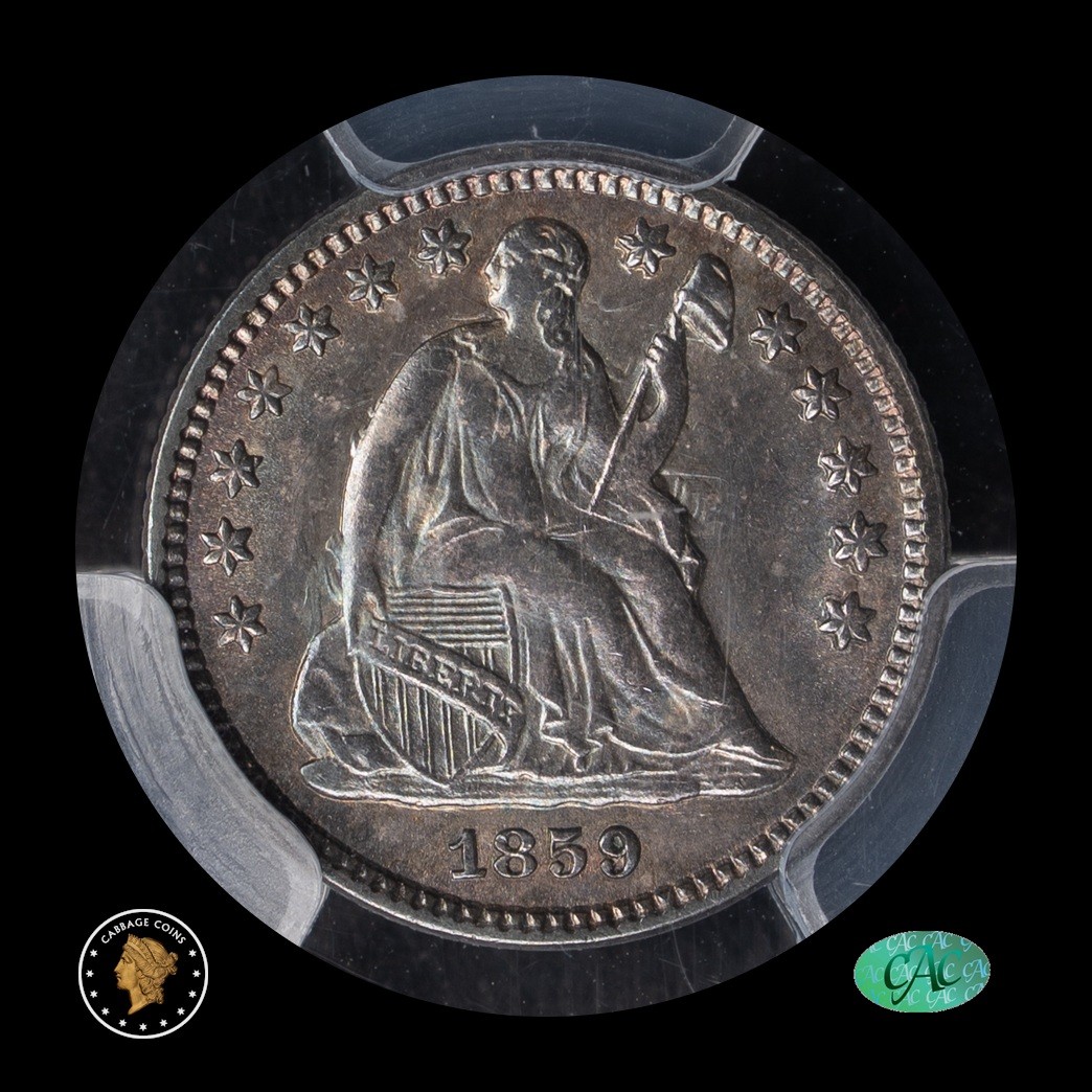1859-O H10C Liberty Seated Half Dime PCGS MS64 CAC obverse