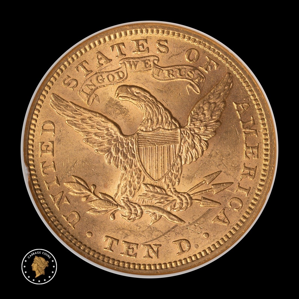 1895 $10 Liberty Head Eagle NGC MS61 reverse