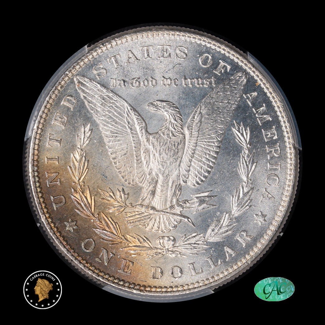 1885 $1 Morgan Silver Dollar PCGS MS65PL CAC reverse