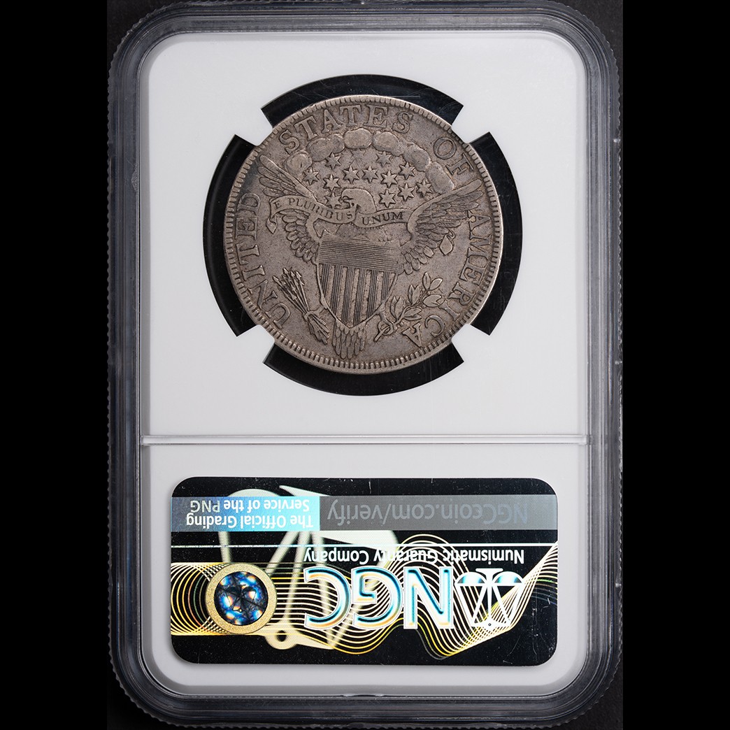 1803 50C Draped Bust Half Dollar NGC XF40 CAC in holder, view 2