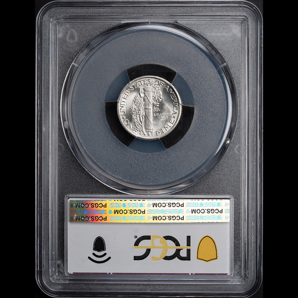 1939-S 10C Mercury Dime PCGS MS67FB Grand Cru in holder, view 2