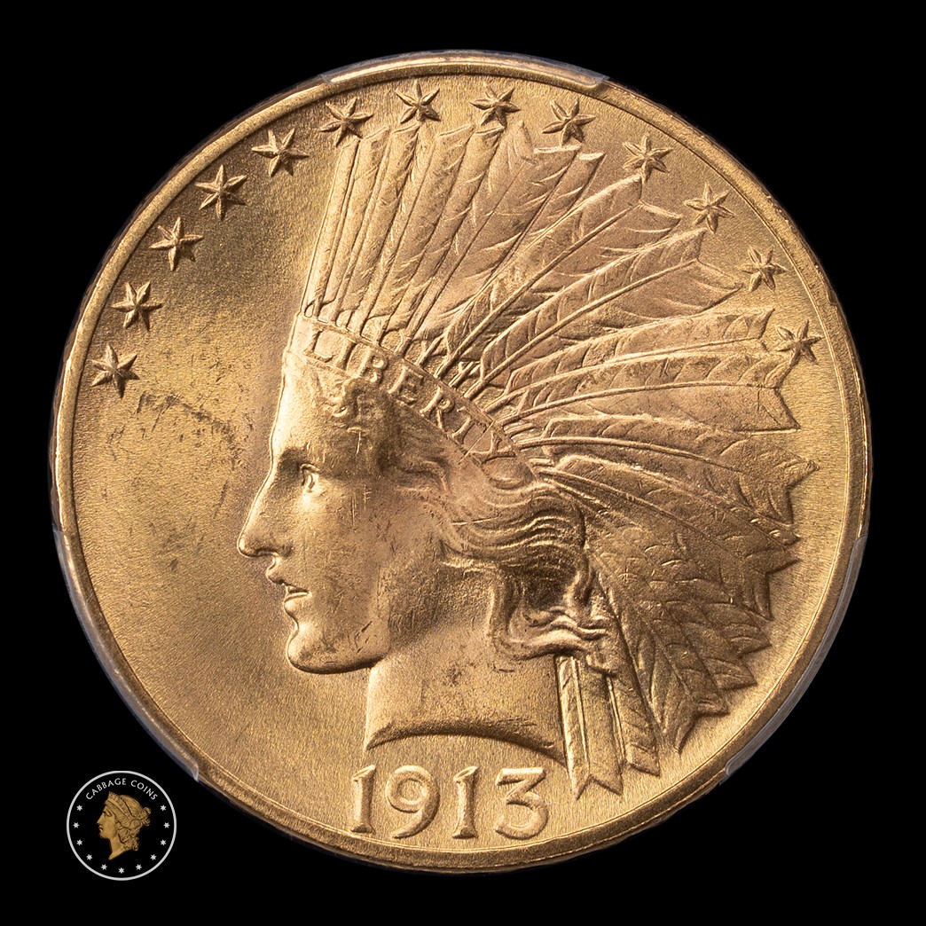 1913 $10 Indian Head Eagle PCGS MS65 obverse