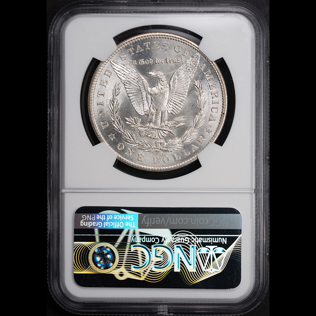 1903-O $1 Morgan Silver Dollar NGC MS66+ CAC in holder, view 2