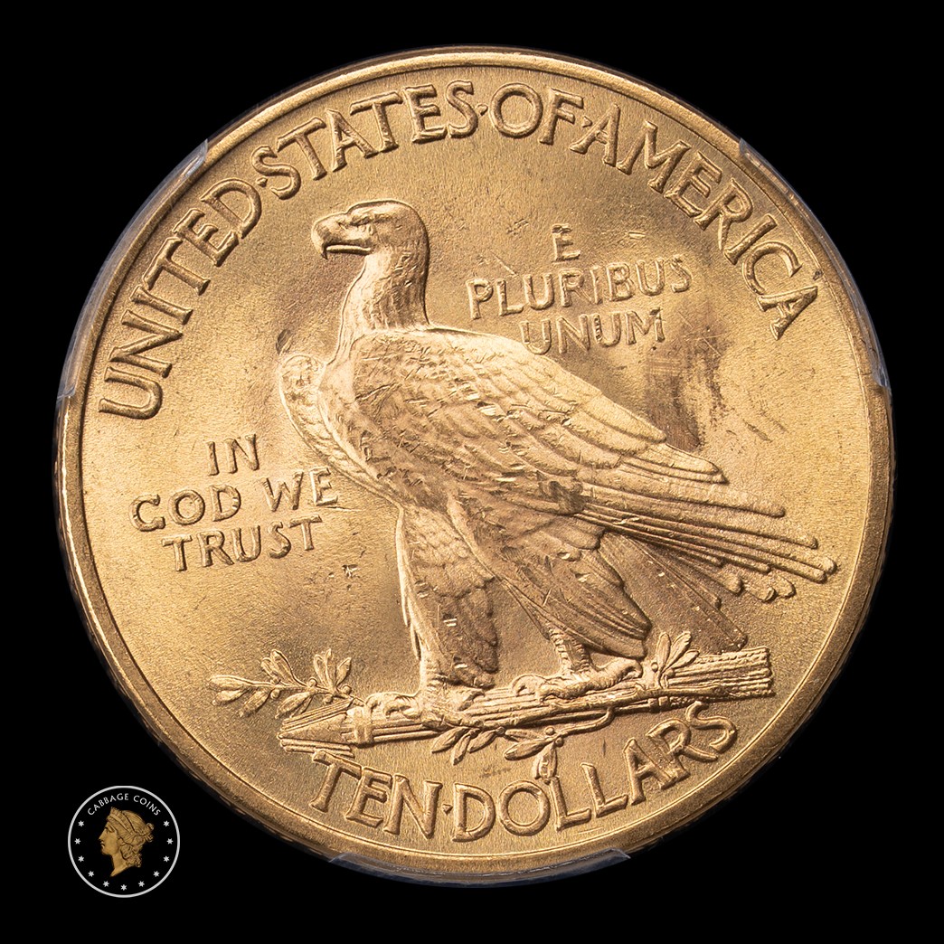 1913 $10 Indian Head Eagle PCGS MS65 reverse