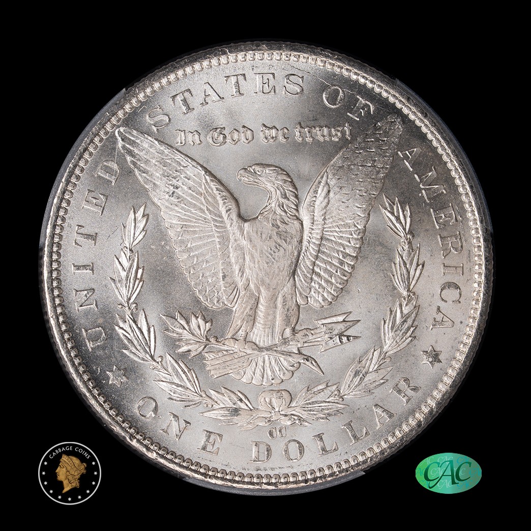 1891-CC $1 Morgan Silver Dollar PCGS MS63 CAC reverse