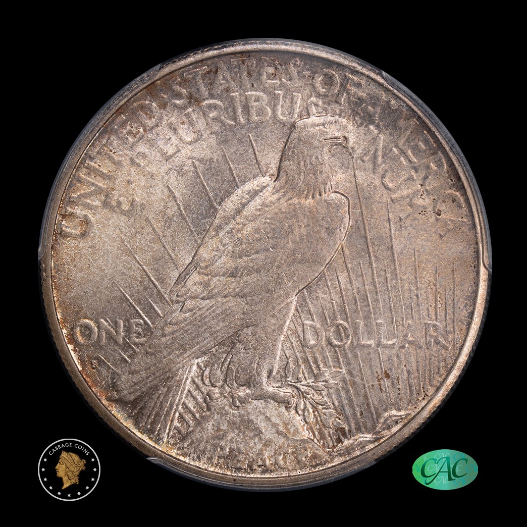 1934-S $1 Peace Dollar PCGS MS64 CAC reverse