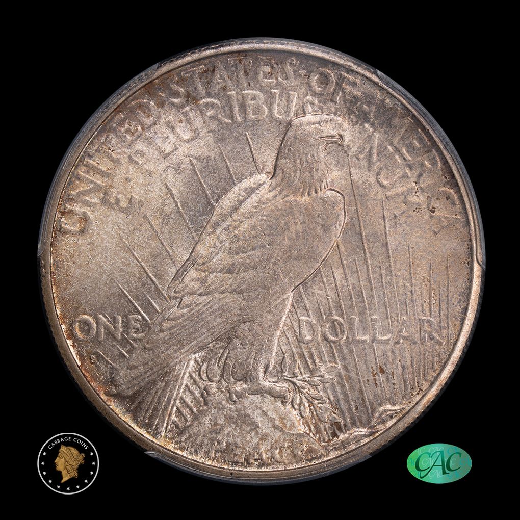 1934-S $1 Peace Dollar PCGS MS64 CAC reverse