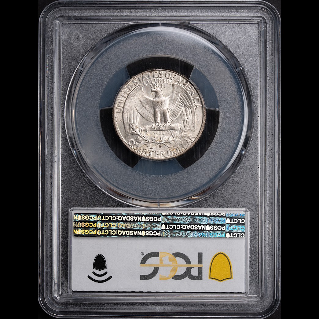1932-S 25C Washington Quarter PCGS MS64 CAC in holder, view 2