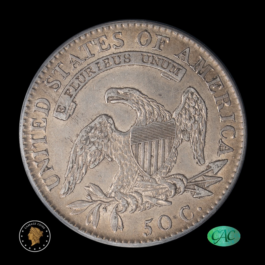 1818 50C Capped Bust Half Dollar PCGS XF45 CAC reverse
