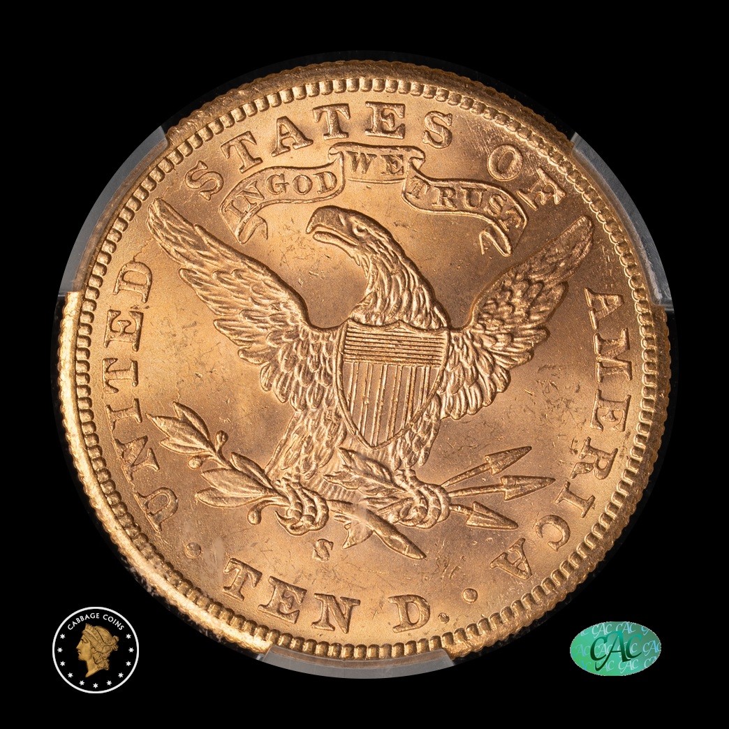1901-S $10 Liberty Head Eagle CACG MS64 reverse