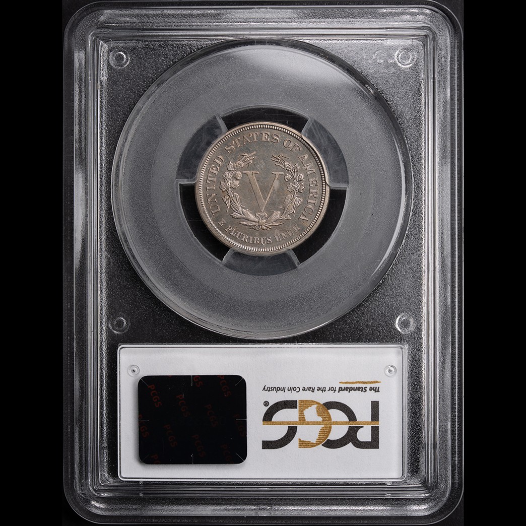 1883 5C Liberty Head Nickel No Cents PCGS PR65CAM CAC in holder, view 2