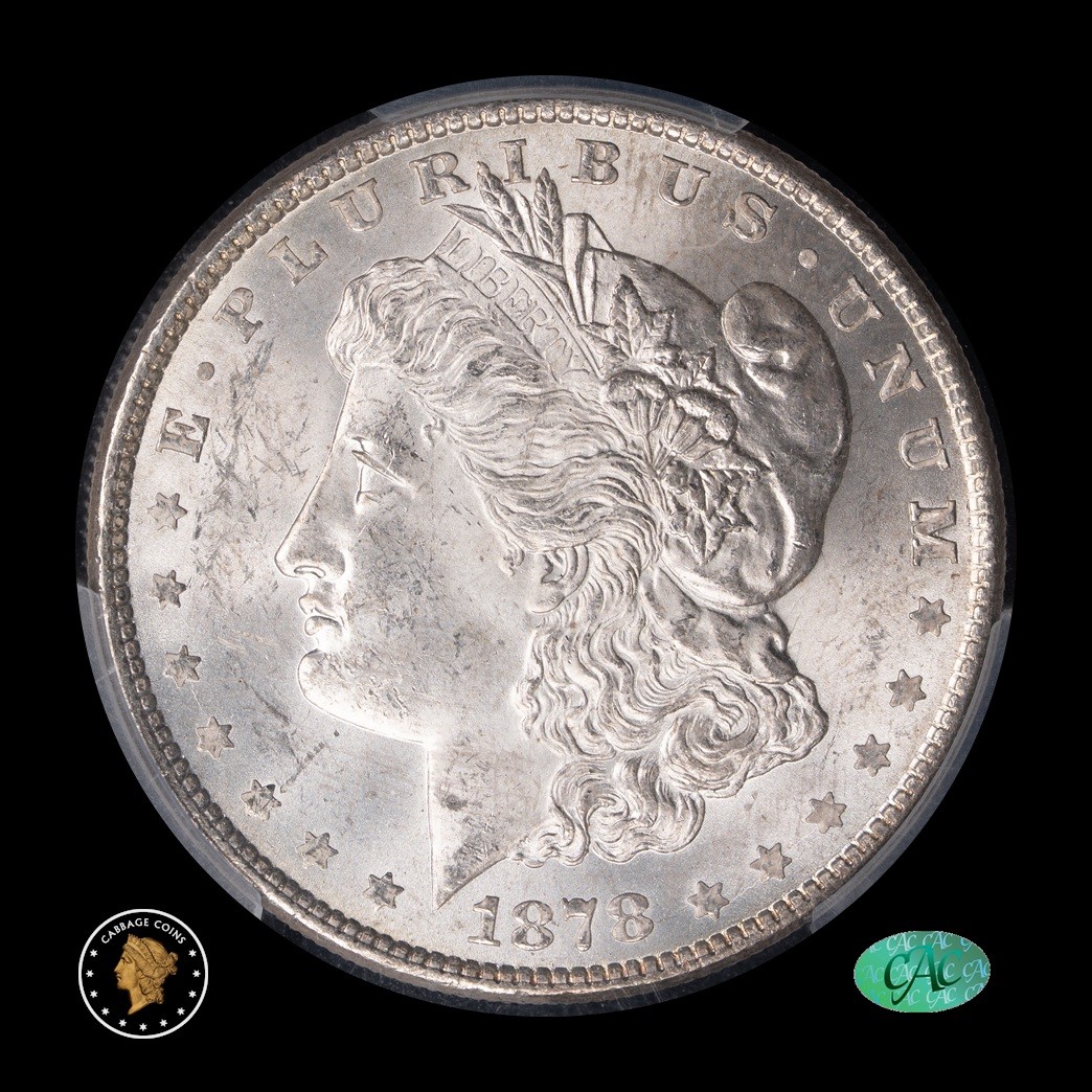 1878 8TF $1 Morgan Silver Dollar PCGS MS63 CAC obverse