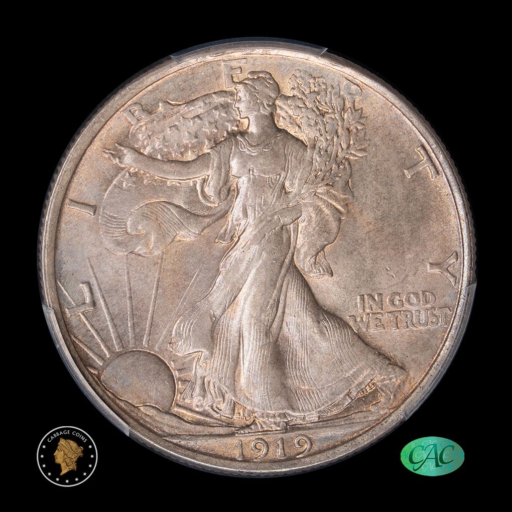 1919 50C Walking Liberty Half Dollar PCGS MS63 CAC obverse
