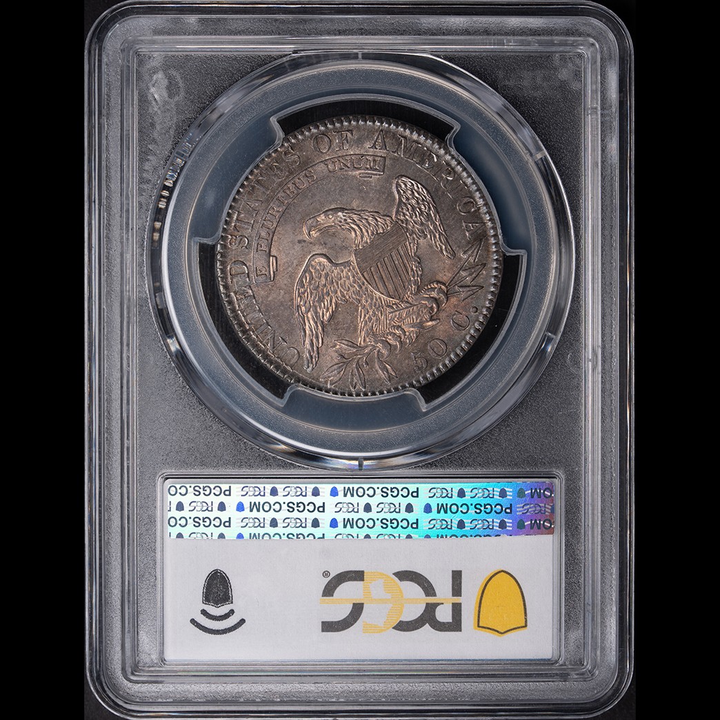 1821 50C Capped Bust Half Dollar PCGS MS65 San Diego in holder, view 2
