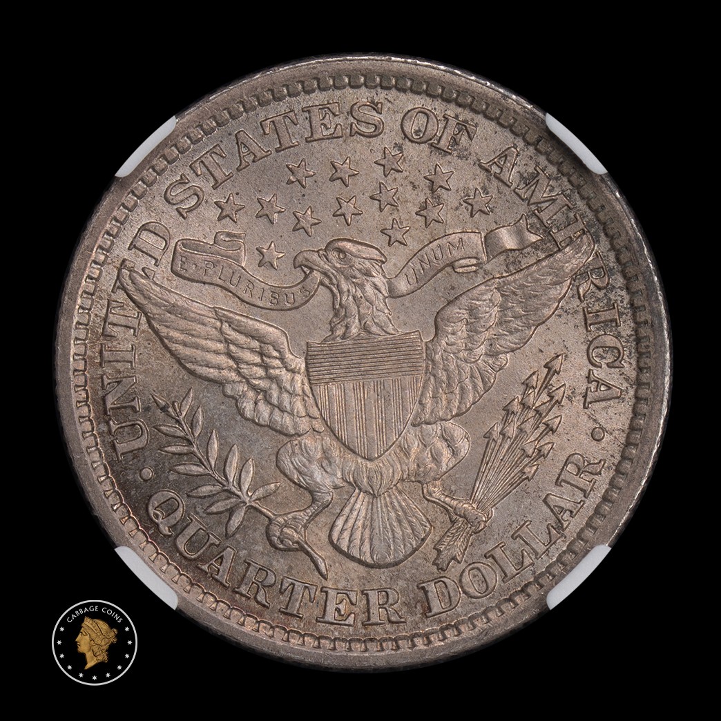 1895 25C Barber Quarter NGC MS66 reverse