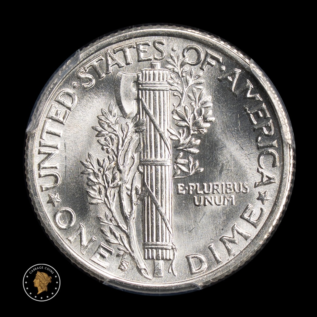 1939-S 10C Mercury Dime PCGS MS67FB Grand Cru reverse