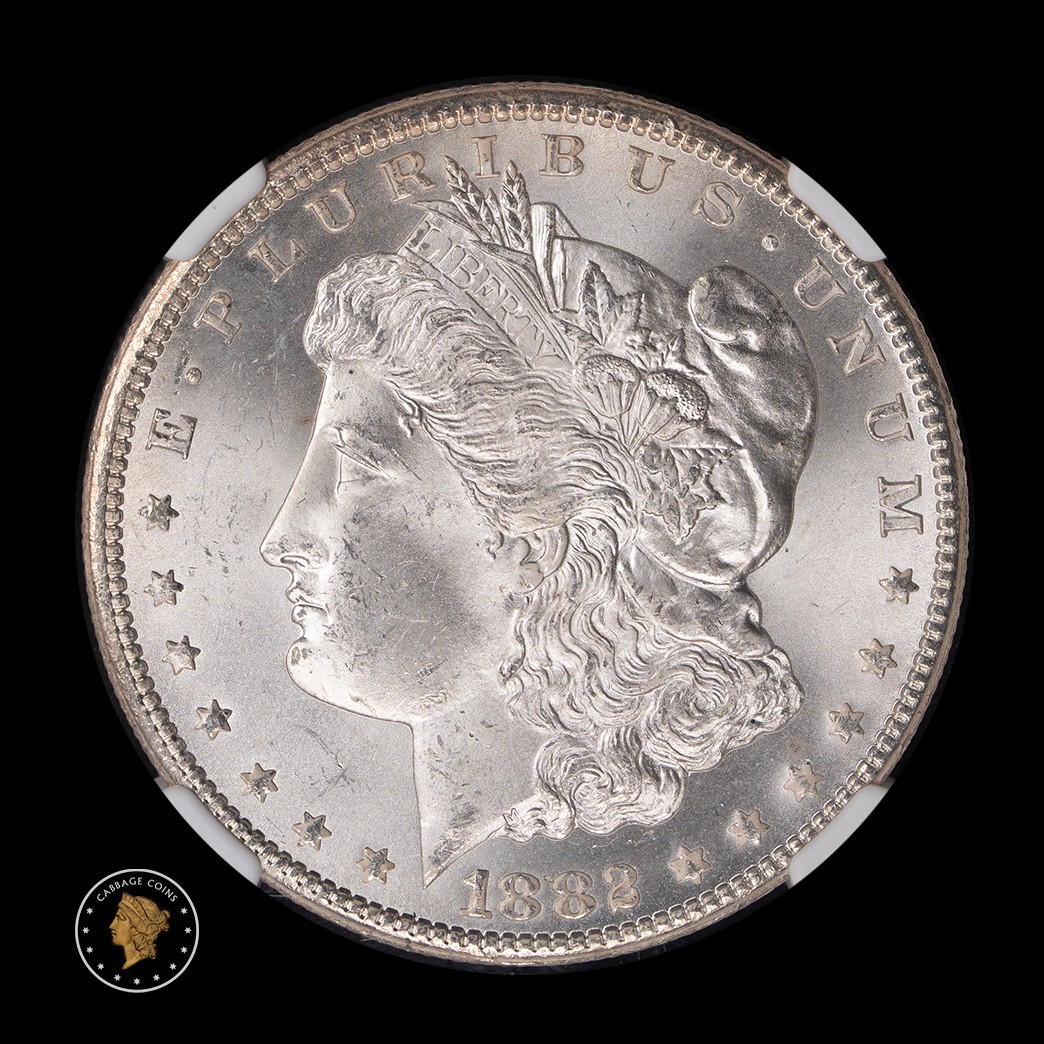 1882-CC $1 Morgan Silver Dollar NGC MS65 obverse