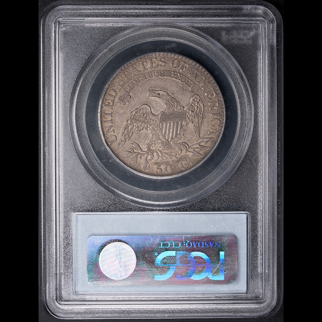 1824/1 50C Capped Bust Half Dollar PCGS XF45 CAC in holder, view 2