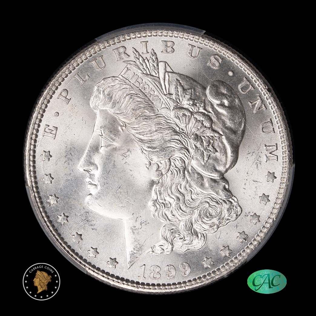 1899-S $1 Morgan Silver Dollar PCGS MS63 CAC obverse