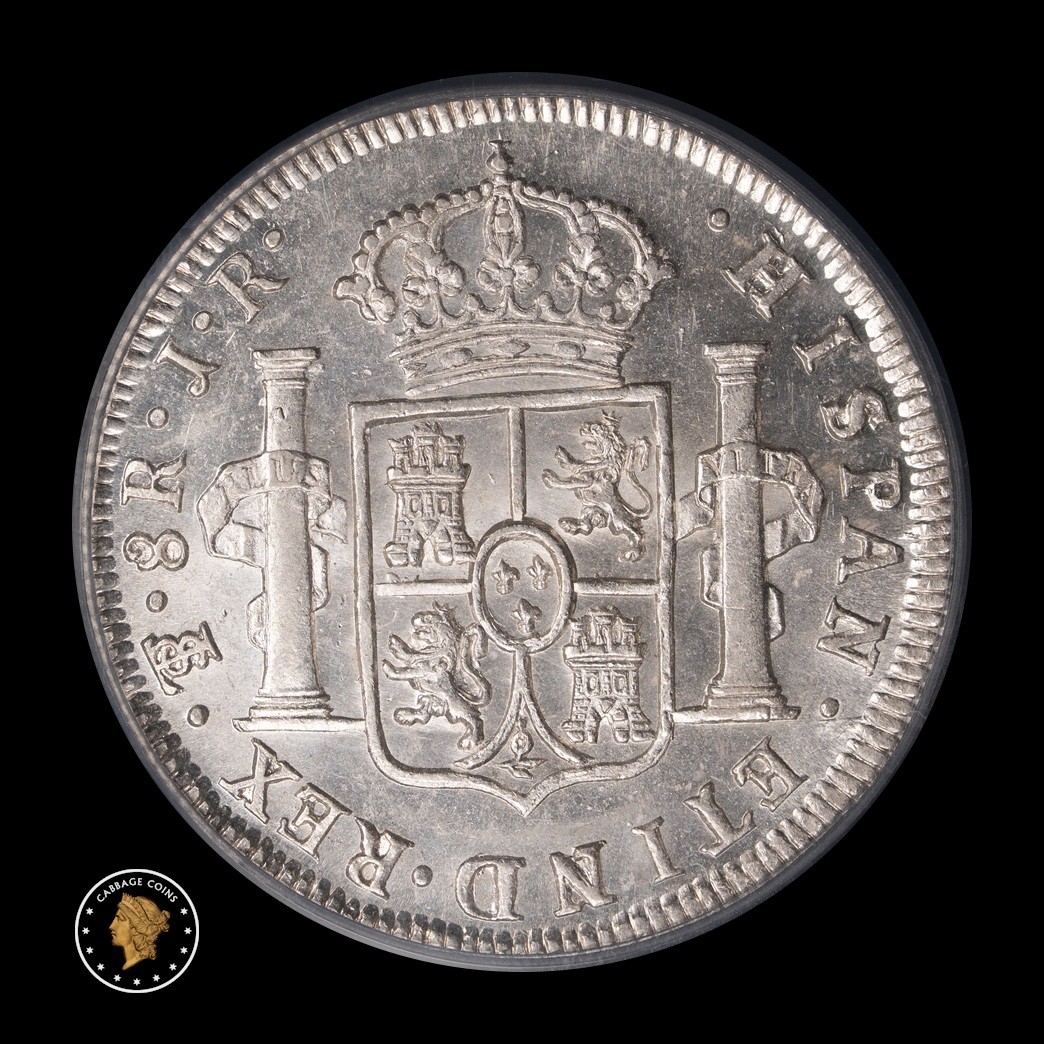 1776-PTS JR 8 Reales Bolivia PCGS MS61 reverse